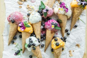 Sorbet Trio on the oyster Bar menu